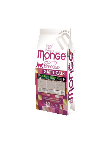 Monge BWild Adult pašaras katėms su kiškiena - 10kg