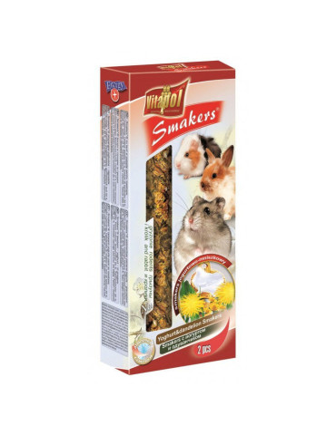 Vitapol Smakers skanėstas triušiams ir graužikams su jogurtu ir kiaulpienėmis 90g (2 vnt)