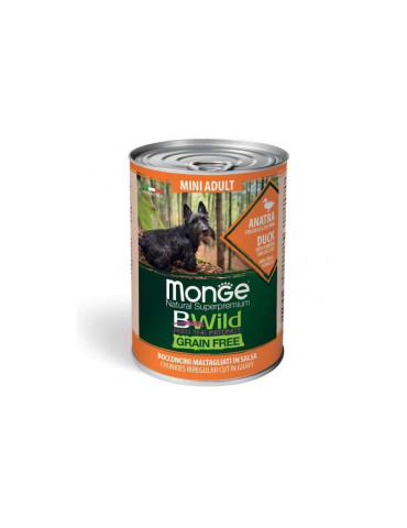 Monge Bwild mini konservuotas pašaras su antiena, 400g