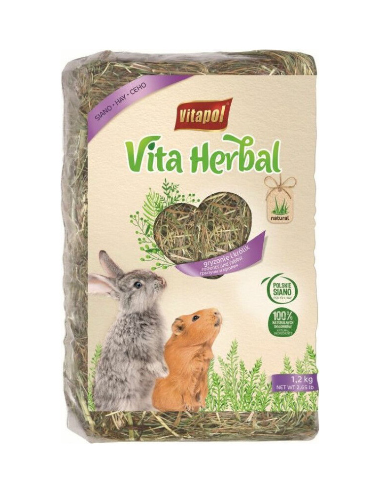 Vitapol natūralus šienas graužikams ir triušiams 1,2kg Vitapol natūralus šienas graužikams ir triušiams 1,2kg