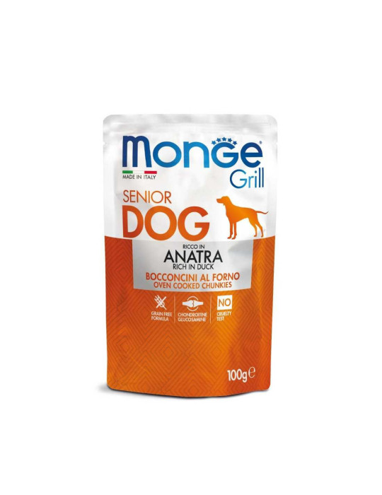 Monge Grill konservuotas pašaras šunims senjorams su antiena 100g Monge Grill konservuotas pašaras šunims senjorams su antiena 100g