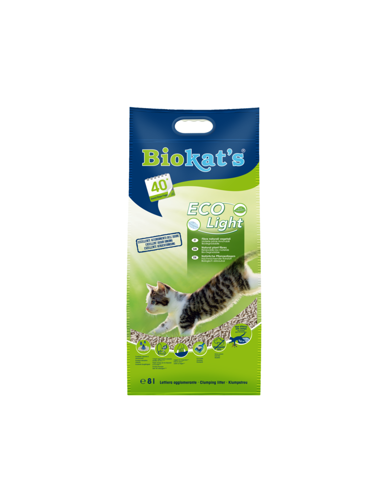 Biokat's Eco Light natūralus kraikas 8l Biokat's Eco Light natūralus kraikas 8l
