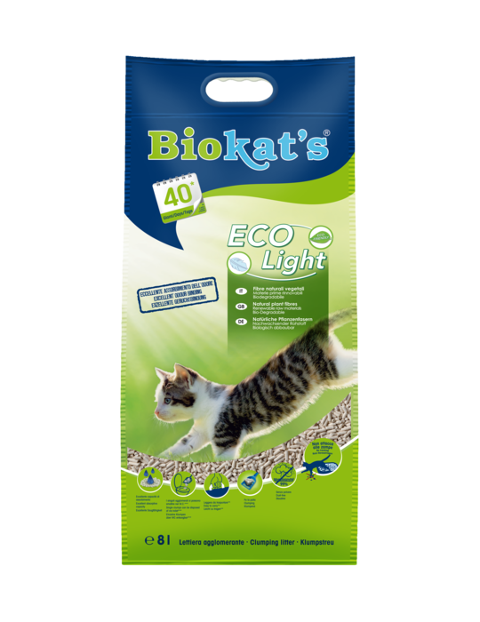 Biokat's Eco Light natūralus kraikas 8l Biokat's Eco Light natūralus kraikas 8l