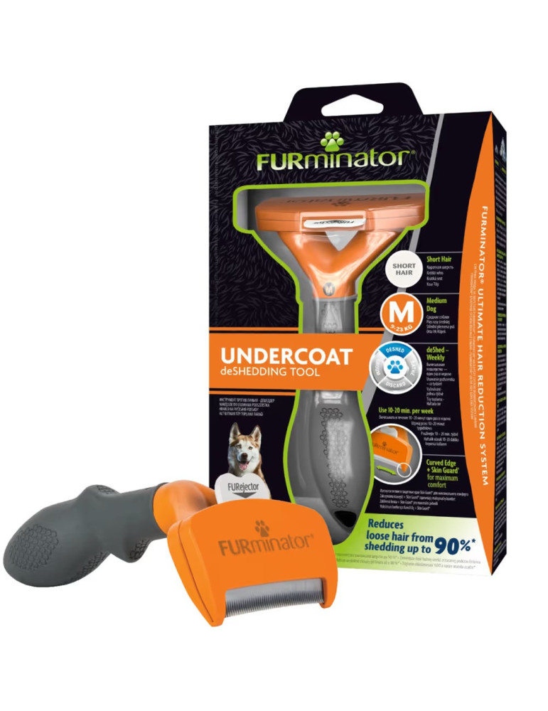 Furminator DeShedding furminatorius trumpaplaukiams šunims Furminator DeShedding furminatorius trumpaplaukiams šunims