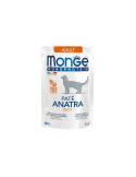 Monge Monoprotein Adult begrūdis konservuotas pašaras katėms su antiena 85g