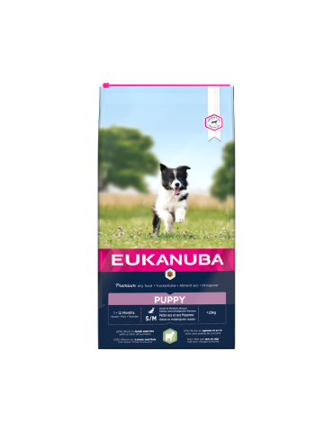 Eukanuba Puppy S/M sausas maistas šuniukams su ėriena - 12kg