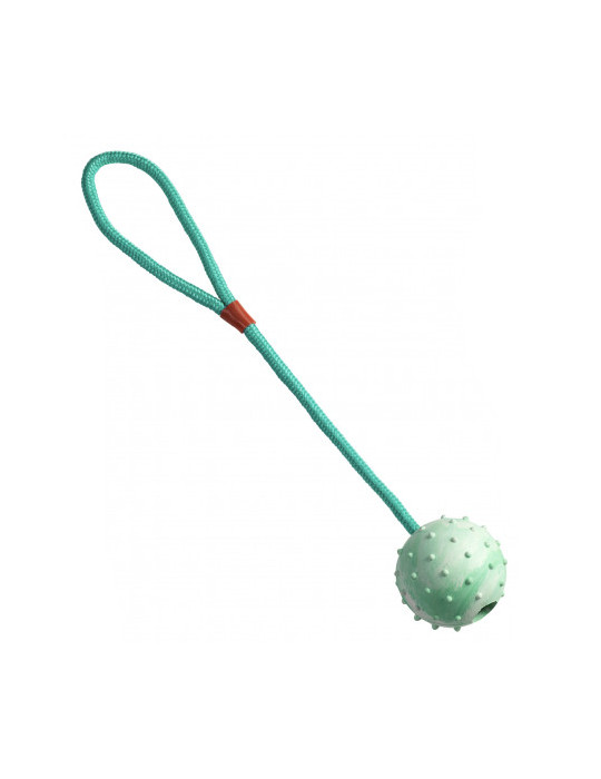 Gimdog Rubber Ball With Rope žaislas šuniui Gimdog Rubber Ball With Rope žaislas šuniui