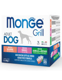 M17503 Monge GRILL MIX Dog Adult salmon/pork/lamb 100gx12