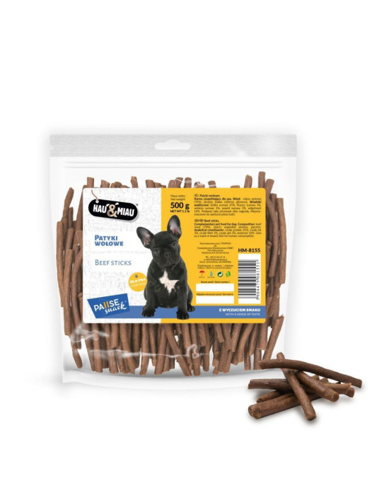Hau&Miau Jautienos lazdelės 500g Hau&Miau Jautienos lazdelės 500g