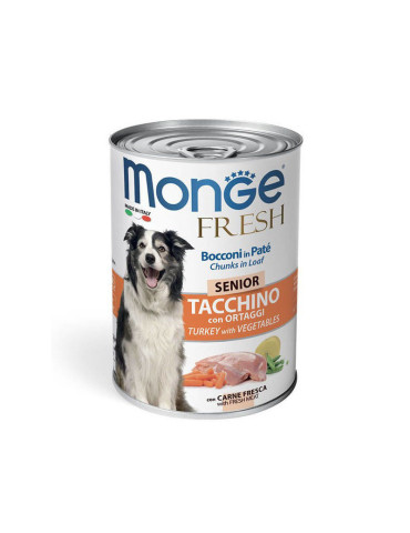 Monge Fresh konservuotas pašaras pagyvenusiems šunims su kalakutiena 400g